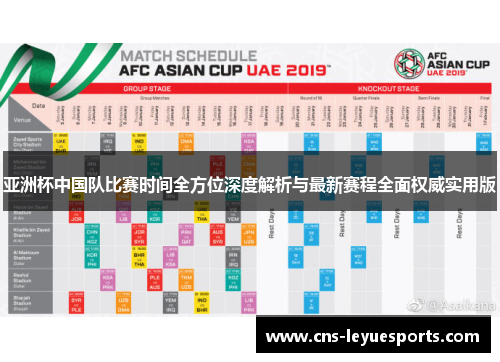 亚洲杯中国队比赛时间全方位深度解析与最新赛程全面权威实用版 亚洲杯中国队比赛时间全方位深度解析与最新赛程全面权威实用版